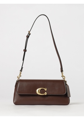 COACH Jet Monogram Calfskin Leather and Fabric Shoulder Bag with Removable Strap