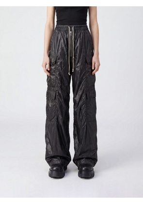 Rick Owens DRKSHDW Drawstring High-Waisted Cargo Trousers in Crinkled Nylon