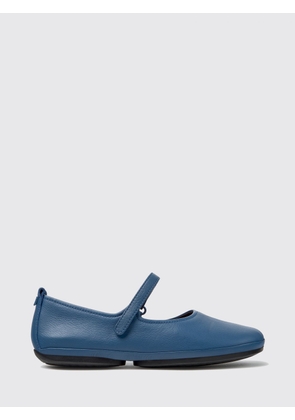CAMPER Right Nina Calfskin Mary Jane Flats with Velcro Strap and Round Toe