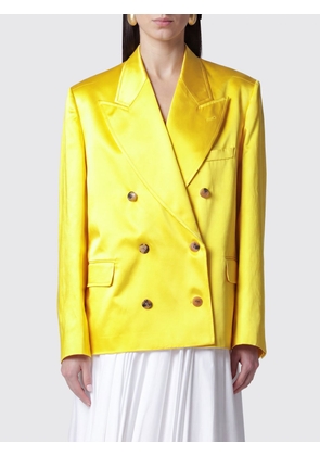DRIES VAN NOTEN Double-Breasted Cotton-Blend Blazer with Peak Lapels