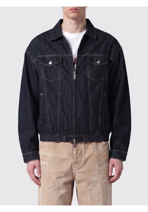 DSQUARED2 Cotton Denim Jacket with Zip Closure