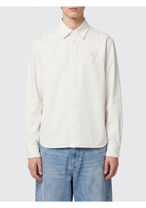 AMI PARIS Cotton Shirt Jacket with a Tonal Monogram