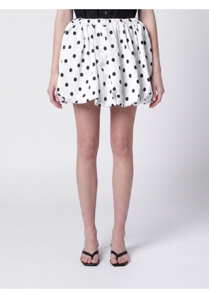 PATOU Polka-Dot Crêpe Balloon Mini Skirt with a High Waist