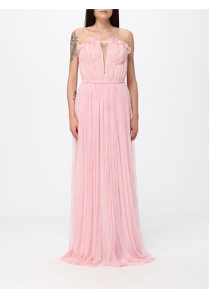 GENNY Off-the-Shoulder Pleated Lace Bustier Gown in a Long Silhouette