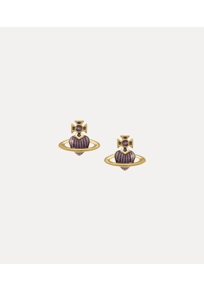 Vivienne Westwood Fabianna Bas Relief Earrings Gold-transparent-violet-enamel Gold-transparent-violet-enamel Women
