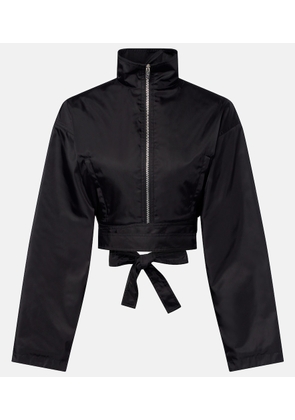 Alaia Taffeta belted bomber jacket