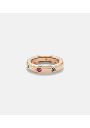 Pomellato Iconica Extra Slim 18kt rose gold ring with gemstones