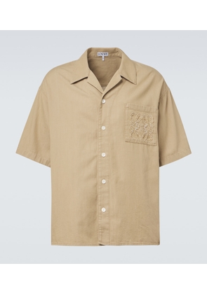 Loewe Logo embroidered cotton shirt