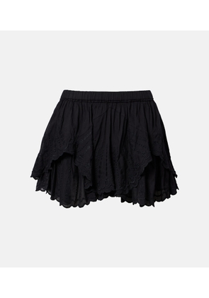 Marant Etoile Layale embroidered cotton shorts