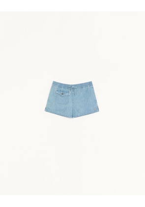 Valentino Denim Shorts Woman DENIM 36