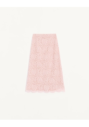 Valentino Lace Midi Skirt Woman PINK 36