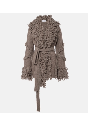 The Attico Fringed wool and cashmere-blend cardigan