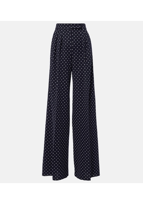 Max Mara Polka-dot jersey wide-leg pants