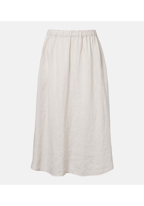 Velvet Virginia linen midi skirt