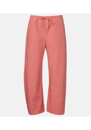 Leset Kyoto cropped cotton wide-leg pants