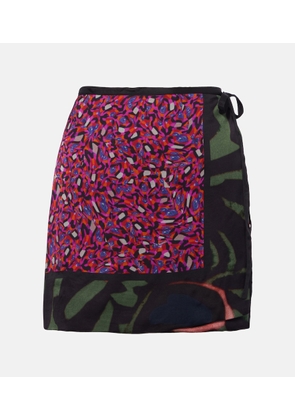 Dries Van Noten Gabrinas printed wrap miniskirt
