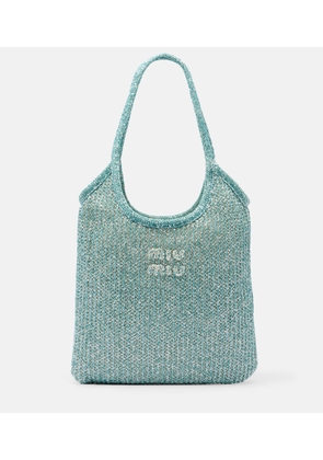 Miu Miu Ivy sequined mesh tote bag