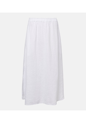 Velvet Virginia linen midi skirt