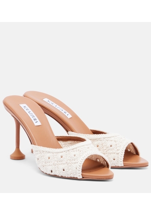 Aquazzura Loom macrame mules
