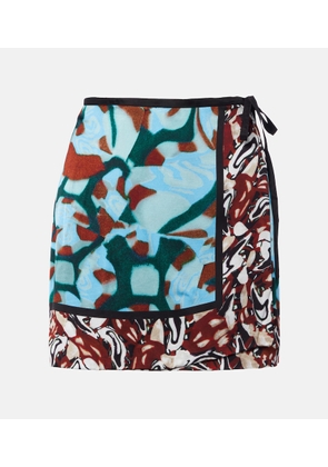 Dries Van Noten Gabrinas printed wrap miniskirt