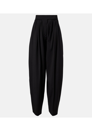 Sportmax Virgin wool pleated balloon pants