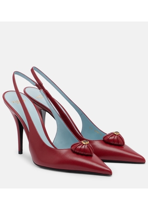 Valentino Garavani Cour Royal leather slingback pumps