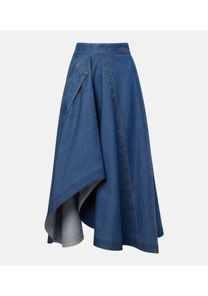 Givenchy Asymmetric denim midi skirt