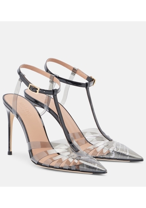 Malone Souliers Jilia leather-trimmed PVC slingback pumps