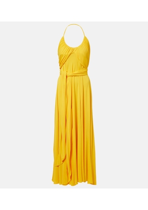 Alaia Draped halterneck jersey maxi dress