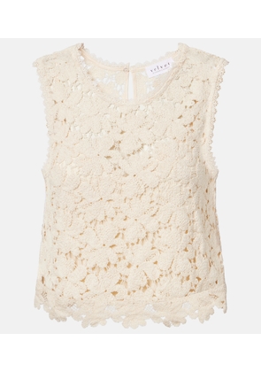 Velvet Simona guipure lace cotton-blend tank top