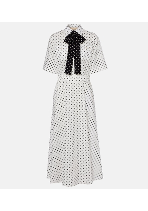 Valentino Polka-dot cotton poplin midi dress