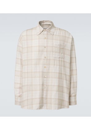 Our Legacy Borrowed plaid cotton flannel shirt