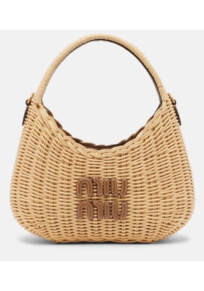 Miu Miu Wander wicker top-handle bag