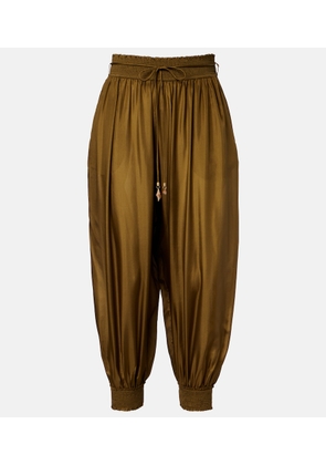 Zimmermann Mahon cropped silk balloon pants