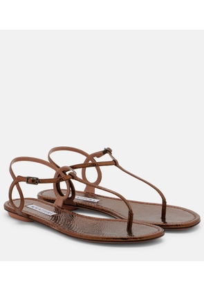 Aquazzura Almost Bare snake-effect leather sandals