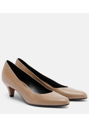 The Row Ornella leather pumps