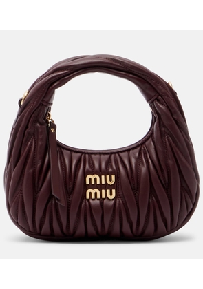 Miu Miu Wander Mini matelasse leather top-handle bag