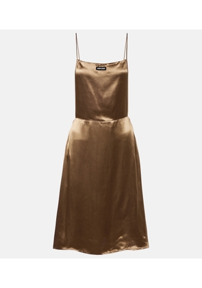 Miu Miu Open-back satin minidress