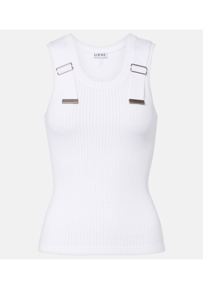 Loewe Ribbed-knit cotton-blend tank top