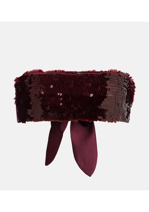 Adriana Degreas Sequined bandeau top