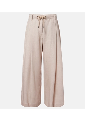 Brunello Cucinelli Linen wide-leg pants