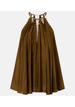 Zimmermann Mahon embellished silk top