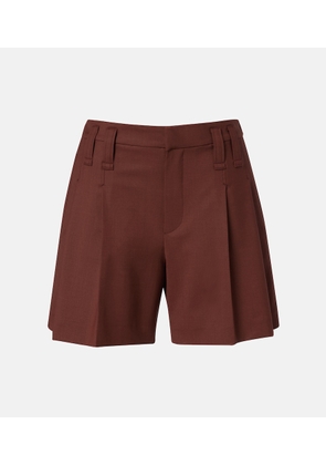 Brunello Cucinelli Monili pleated wool-blend shorts