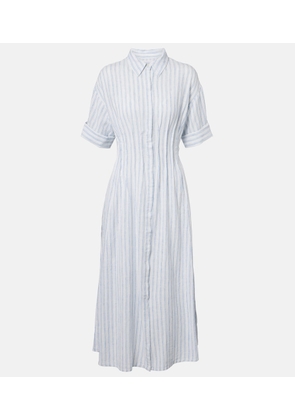 Velvet Saron striped cotton and linen shirt dress
