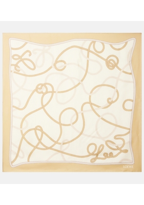 Loewe Anagram silk twill scarf