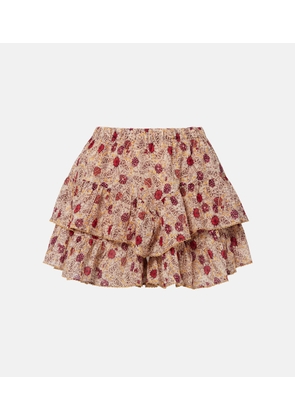 Marant Etoile Jocadia floral ruffled cotton shorts