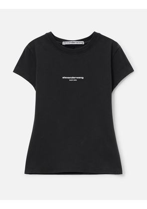 Logo Print Fitted Tee