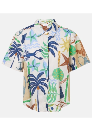 Velvet Marnie printed cotton poplin shirt
