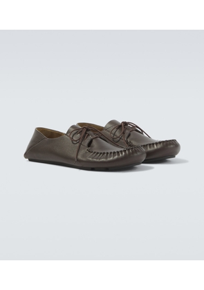 Loewe Rambla leather boat shoes