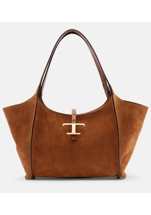 Tod's T Timeless Small suede tote bag
